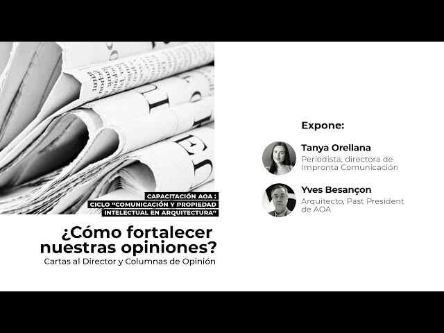 AOA invita a sus socios a enviar sus cartas y columnas de opinión y participar del debate público